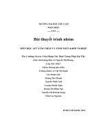 bài thuyết trình nhóm kỹ năng mềm và tinh thần khởi nghiệp tên ý tưởng seven cửa hàng cho thuê trang phục dự tiệc