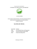 evaluation of the efficiency and advanced solutions in solid waste management at nui phao mining company limited
