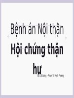 bệnh án nội thận hội chứng thận hư