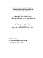 báo cáo bài thực hành tổ chức và cấu trúc máy tính ii