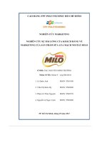 tiểu luận nghiên cứu sự hài lòng của khách hàng vềmarketing của sản phẩm sữa lúa mạch nestlé milo