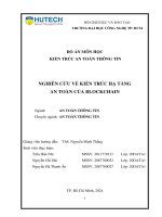 ĐỒ ÁN MÔN HỌC KIẾN TRÚC AN TOÀN THÔNG TIN NGHIÊN CỨU VỀ KIẾN TRÚC HẠ TẦNG AN TOÀN CỦA BLOCKCHAIN