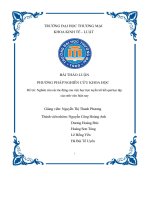 bài thảo luận phương pháp nghiên cứu khoa học nghiên cứu các tác động của việc học trực tuyến tới kết quả học tập của sinh viên hiện nay