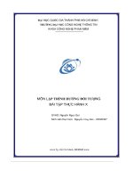 môn lập trình hướng đối tượng bài tập thực hành x 1