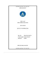 tiểu luận môn chính sách công quản lý tài chính công