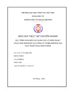 báo cáo thực tập chuyên ngành quy trình khai báo hải quan cho lô hàng nhập khẩu ghế massage của công ty tnhh thương mại xuất nhập khẩu nam trang