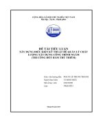 đề tài tiểu luận xây dựng điều kiện kỹ thuật để quản lý chất lượng xây dựng công trình ngầm thi công đốt hầm thủ thiêm