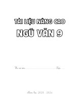 tài liệu nâng cao ngữ văn lớp 9 năm 2024 bản in rút bớt