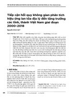TIẾP CẬN HỒI QUY KHÔNG GIAN PHÂN TÍCH HIỆU ỨNG LAN TỎA ĐỊA LÝ ĐẾN TĂNG TRƯỞNG CÁC TỈNH, THÀNH VIỆT NAM GIAI ĐOẠN 2000-2018