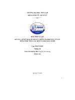 bài tiểu luận lập kế hoạch truyền thông marketing về sản phẩm thịt trâu gác bếp của hoa ban food