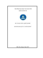 đề án học phần khởi nghiệp kinh doanh quán coffee kphe