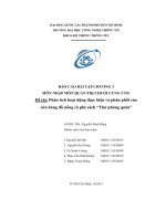 đề tài phân tích hoạt động thực hiện và phân phối của cửa hàng đồ uống cà phê sách thư phòng quán