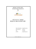 tiểu luận báo cáo lab web1022 hệ quản trị cơ sở dữ liệu