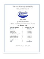 tiểu luận quản trị marketing đề tài lập kế hoạch marketing 4ps của the cocoon việt nam