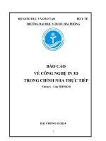 báo cáo về công nghệ in 3d trong chỉnh nha trực tiếp