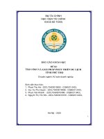 báo cáo khoa học tình hình và giải pháp phát triển du lịch tỉnh phú thọ