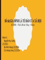 đề tài gia đình là tế bào của xã hội