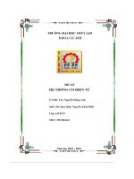 đồ án hệ thống cơ điện tử tính toán động lực học robot