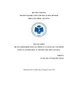 đề tài thầm định năng lực pháp lý và năng lực tài chính công ty cổ phần đầu tư thương mại thủy sản icf