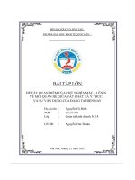 đề tài quan điểm của chủ nghĩa mác lênin về mối quan hệ giữa vật chất và ý thức và sự vận dụng của đảng ta hiện nay