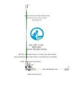 đề tài giải pháp nâng cao hiệu quả hoạt động quản trị bán hàng cho công ty cổ phần sữa vinamilk