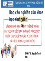 vận dụng mô hình tư duy thiết kế trong dạy học chủ đề steam đồng hồ pomodoro
