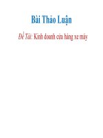 Tiểu luận - quản trị kinh doanh -  Đề Tài - Kinh doanh cửa hàng xe máy