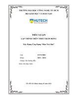 Báo cáo môn học lập trình di động phần mềm bán trà sữa