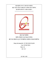 bài tập nhóm môn pháp luật đại cương đề tài pháp luật về phòng chống tham nhũng