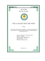 vận dụng cặp phạm trù cái riêng cái chung để phân tích hoạt động của việt nam trong việc thực hiện hiệp định thương mại evfta