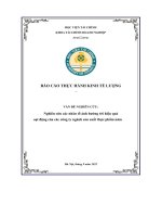 báo cáo thực hành kinh tế lượng nghiên cứu các nhân tố ảnh hưởng tới hiệu quả hoạt động của các công ty ngành sản xuất thực phẩm năm