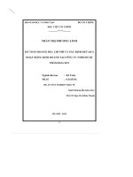 kế toán doanh thu chi phí và xác định kết quả hoạt động kinh doanh tại công ty tnhh dược phẩm hoa sen