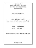 Tóm tắt: Biểu thức quy chiếu trong các văn bản khoa học xã hội