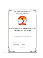 đề tài chiến lược marketing quốc tế của vinfast tại thị trường mỹ