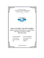 báo cáo thực tập tốt nghiệp kế toán bán hàng và thanh toán tiền hàng tại công ty tnhh thép minh nhật