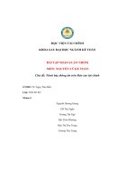 bài tập thảo luận nhóm chủ đề trình bày thông tin trên báo cáo tài chính