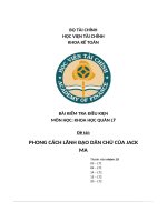 bài kiểm tra điều kiện khoa học quản lý phong cách lãnh đạo dân chủ của jack ma