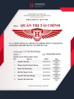 PHÂN TÍCH CÁC CHỈ SỐ TÀI CHÍNH CÔNG TY ĐẠI HƯNG GIAI ĐOẠN 2016 ĐẾN 2022 & CÂU HỎI ÔN TẬP