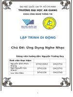 lập trình di động chủ đề ứng dụng nghe nhạc