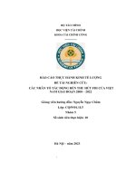 báo cáo thực hành kinh tế lượng đề tài nghiên cứu các nhân tố tác động đến thu hút fdi của việt nam giai đoạn 2000 2022