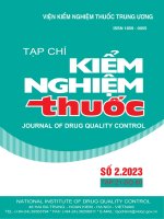 XÂY DỰNG PHƯƠNG PHÁP ĐỊNH LƯỢNG AZITHROMYCIN TRONG NỀN VIÊN NÉN CÓ THÀNH PHẦN XÁC ĐỊNH BẰNG PHƯƠNG PHÁP QUANG PHỔ HỒNG NGOẠI PHẢN XẠ (FTIR-ATR)