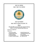 bài tập nhóm kinh tế quốc tế thu hút đầu tư trực tiếp nước ngoài từ trung quốc vào việt nam giai đoạn hiện nay