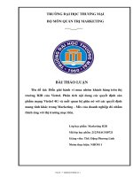 diễn giải hành vi mua nhóm khách hàng trên thị trường b2b của viettel phân tích nội dung các quyết định sản phẩm mạng viettel 4g và mối quan hệ giữa nó với các quyết định mang tính khác trong marketing mix củ