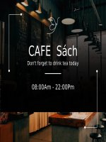 báo cáo dự án quán cafe sách