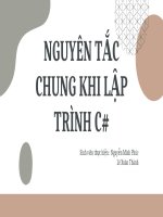 nguyên tắc chung khi lập trình c