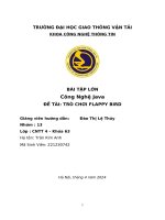 bài tập lớn công nghệ java đề tài trò chơi flappy bird