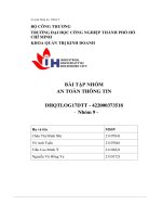 bài tập nhóm an toàn thông tin những hậu quả nghiêm trọng khi thông tin hay những dữ liệu nhạy cảm của một công ty hoặc một tổ chức khi không được bảo mật