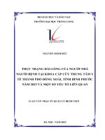 thực trạng hài lòng của người nhà người bệnh tại khoa cấp cứu trung tâm y tế thành phố đồng xoài tỉnh bình phước năm 2023 và một số yếu tố liên quan