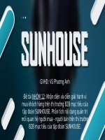 nhận diện và diễn giải hành vi mua khách hàng trên thị trường b2b mục tiêu của tập đoàn sunhouse phân tích nội dung quản trị mối quan hệ người mua người bán