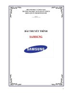 Tiểu Luận -Truyền Thông Marketing Tích Hợp -  Đề Tài - Đặc Điểm Truyền Thông Ngành Kinh Doanh Ngành Công Nghệ Và Kế Hoạch Truyền Thông Samsung